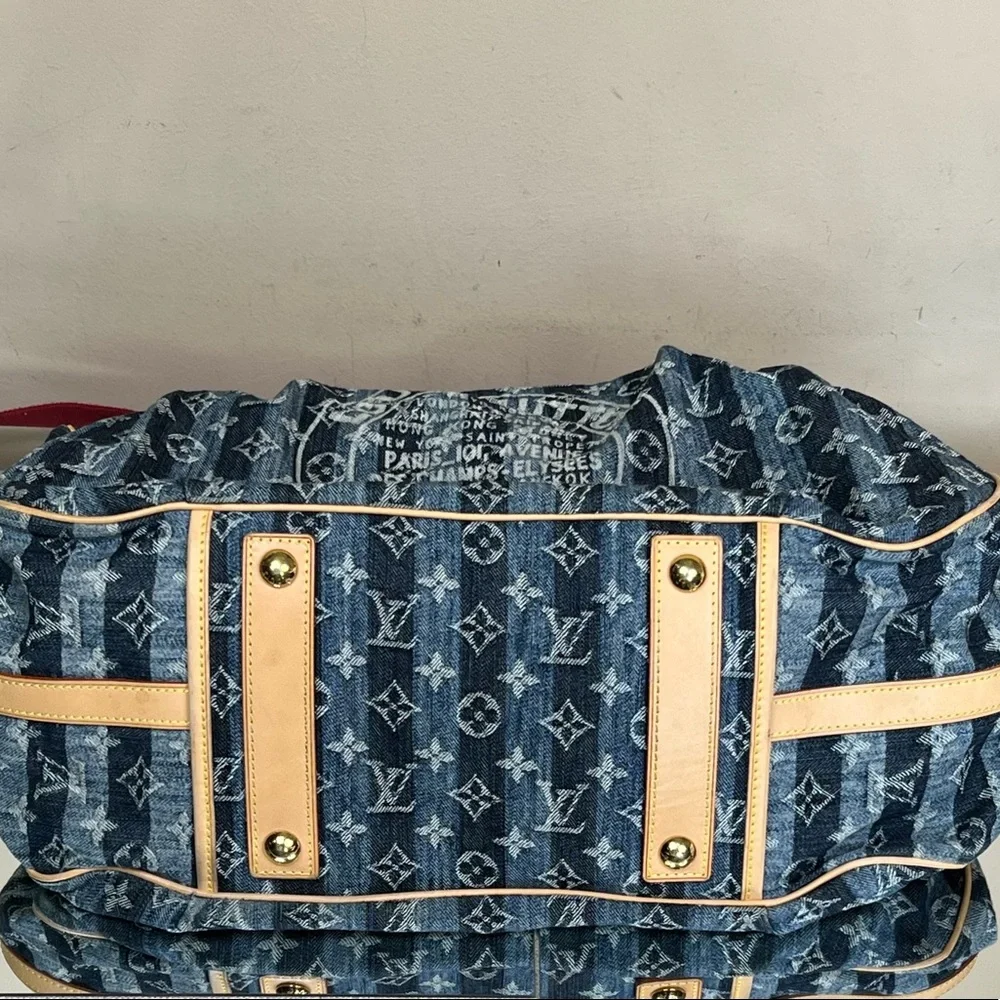 Louis Vuitton Denim Cabas Raye GM Tote Handbag - Picture 14 of 17